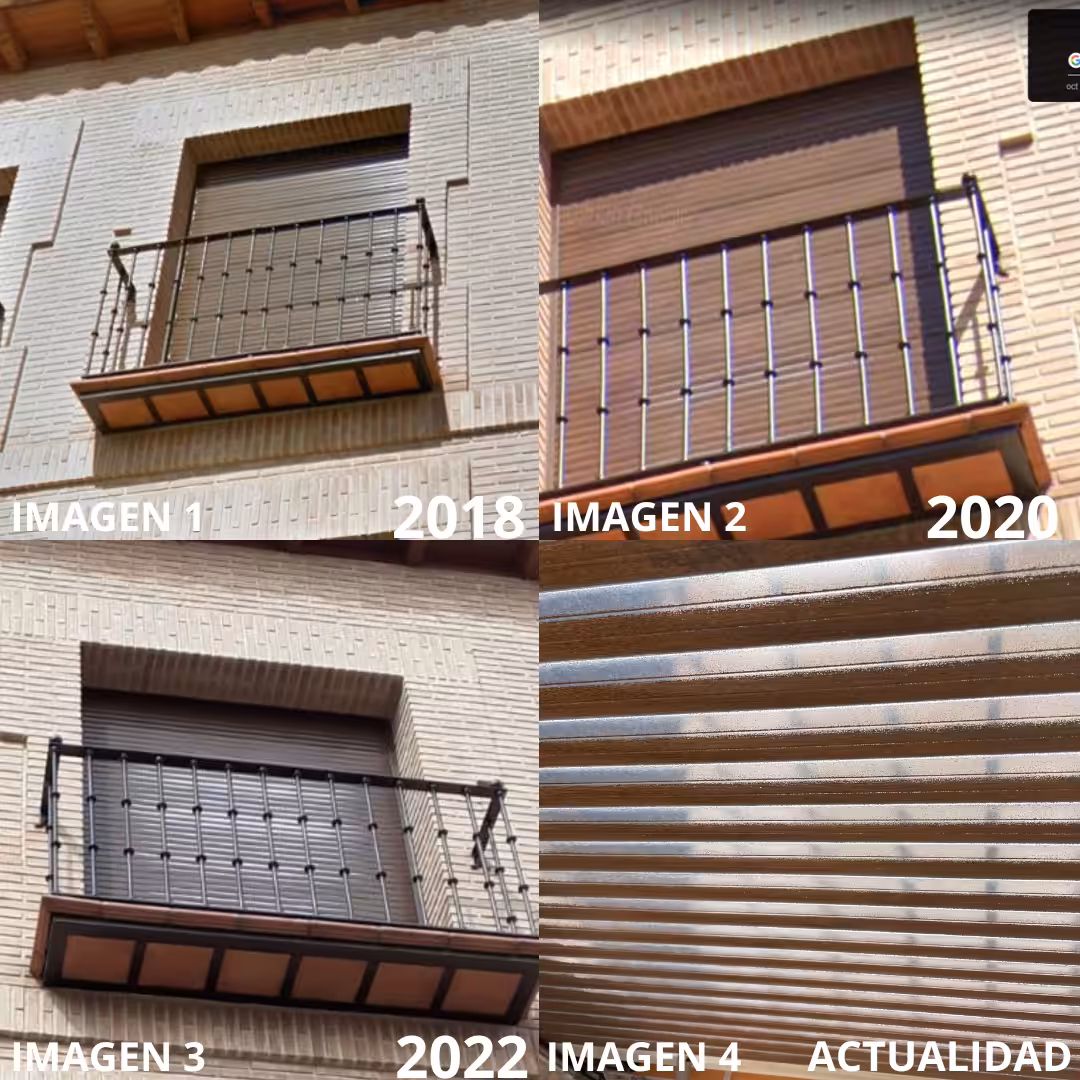 Desgaste paño persianas aluminio en los últimos tres años.