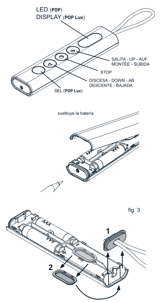 instrucciones de configuracion mando cherubini