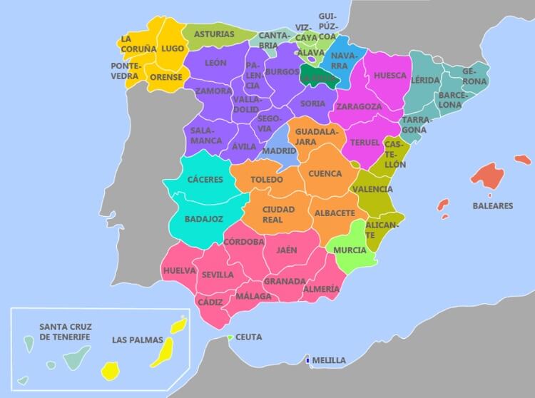 Mapa de puntos de venta en España