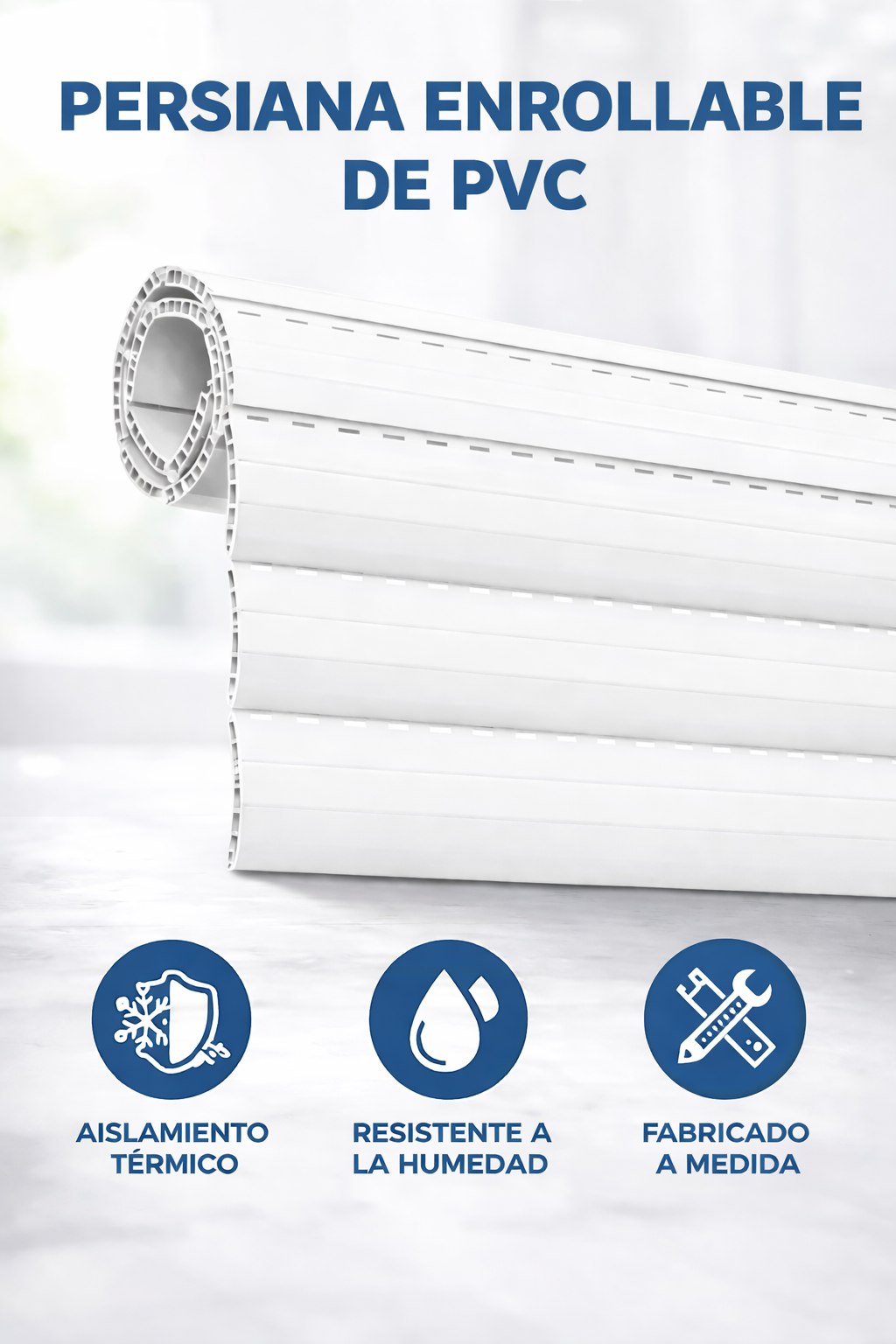 Persiana enrollable exterior PVC JAMA 45 instalada