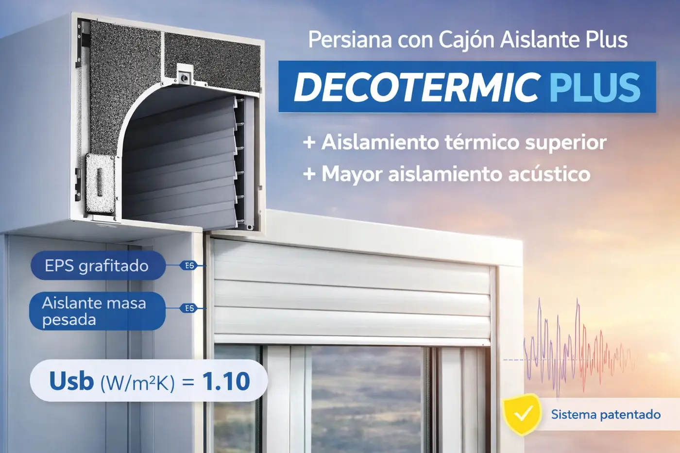 Cajon aislante para persiana